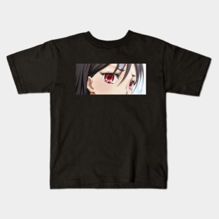 Pair of Sad And Red Anime Eyes Kids T-Shirt